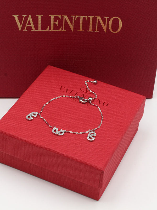 اسواره فالنتينو ذهبي زركون ثري بنتدنت اسواره VALENTINO