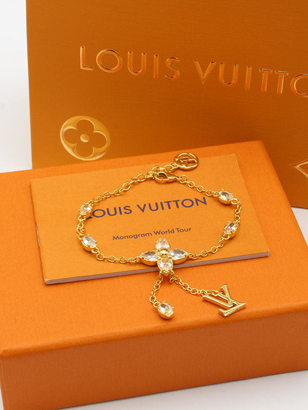 اساور لويس فيتون فلاور وذ زركون لوقو اسواره louis vuitton ذهبي