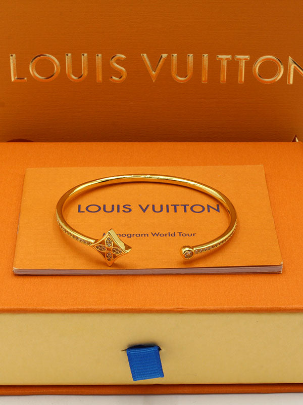اسواره لويس فيتون نيو بانقل زركون اسواره louis vuitton ذهبي