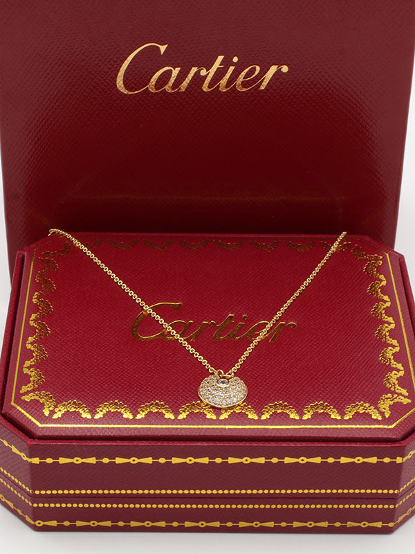 سلسال كارتير مدور زركون صغير سلسال CARTIER ذهبي