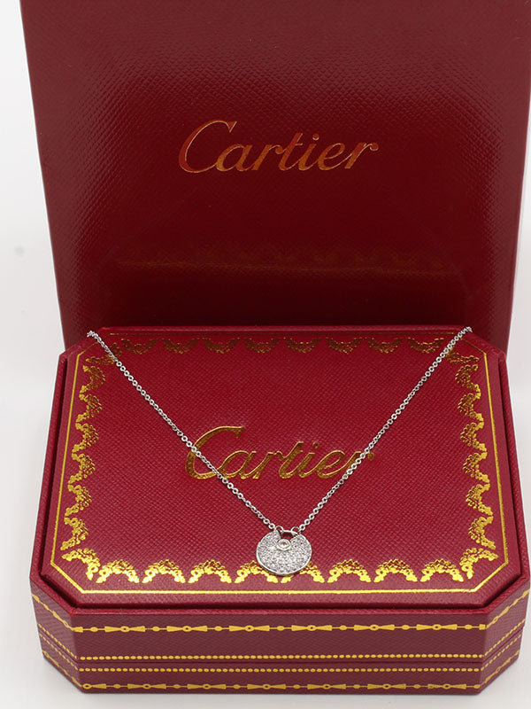 سلسال كارتير مدور زركون صغير سلسال CARTIER فضي