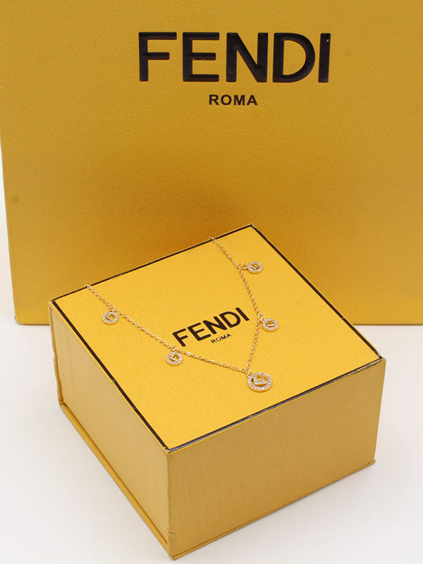 سلسال فندي ناعم تشوكر زركون سلسال fendi