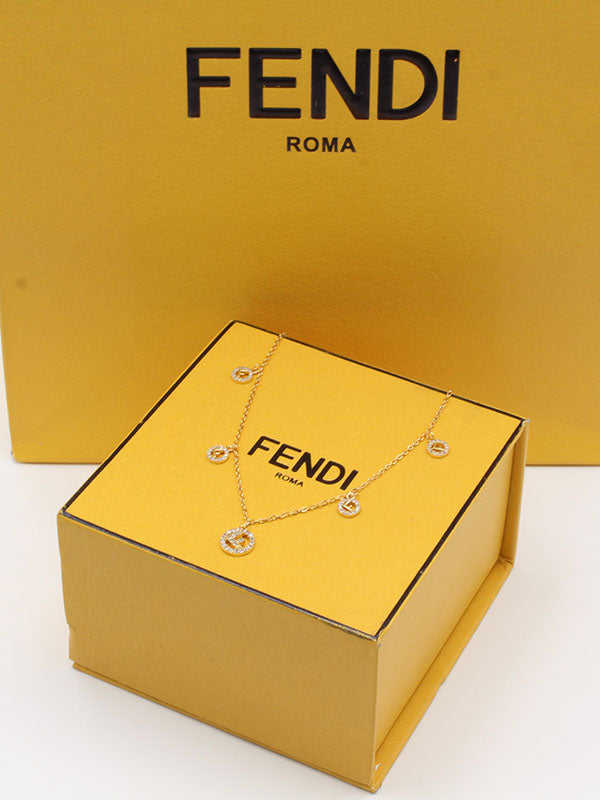 سلسال فندي ناعم تشوكر زركون سلسال fendi
