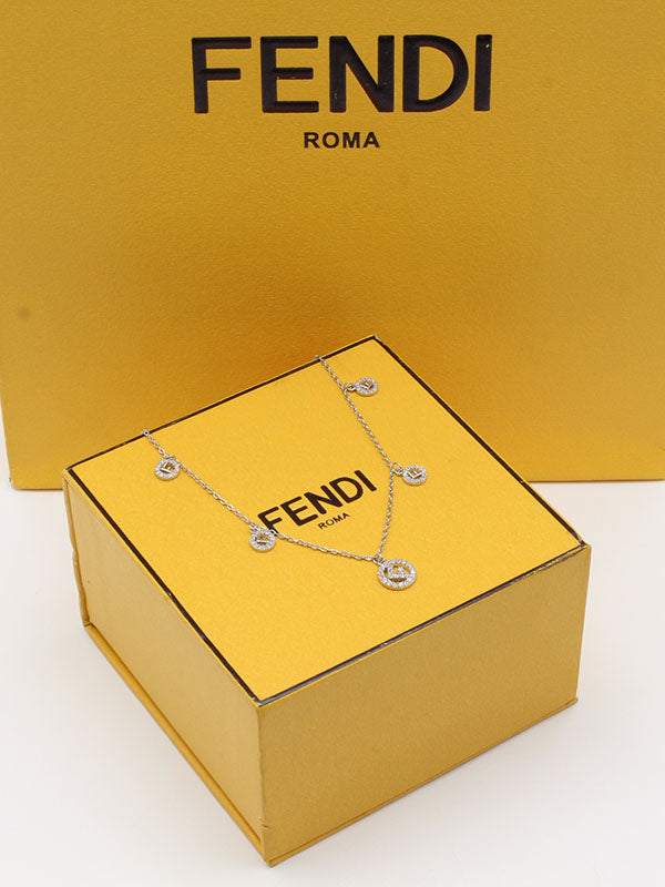 سلسال فندي ناعم تشوكر زركون سلسال fendi