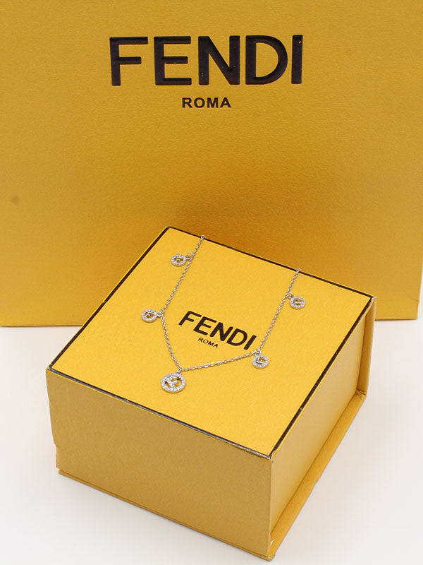 سلسال فندي ناعم تشوكر زركون سلسال fendi