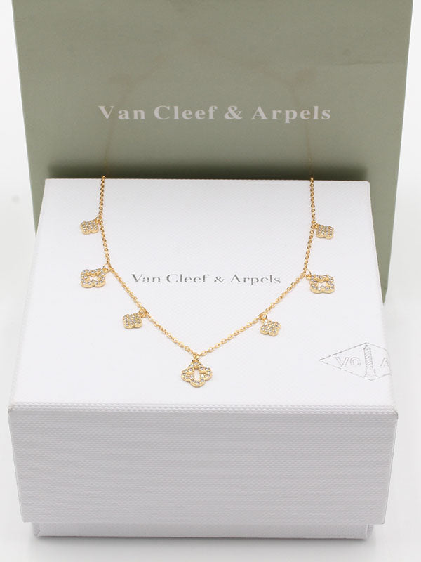 سلسال فان كليف تشوكر زركون سلسال van cleef ذهبي