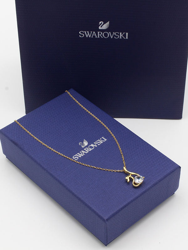 سلسال سواروفسكي ذهبي بيق ستون سلسال Swarovski