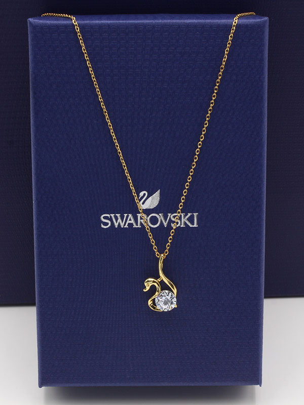 سلسال سواروفسكي ذهبي بيق ستون سلسال Swarovski