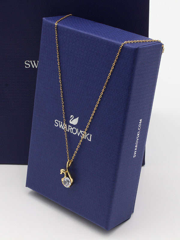 سلسال سواروفسكي ذهبي بيق ستون سلسال Swarovski