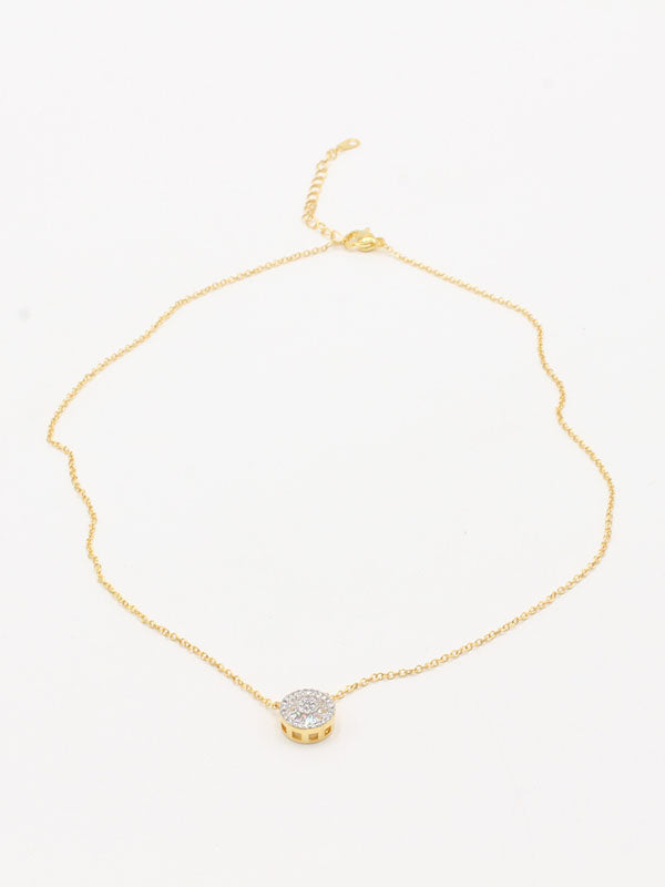 سلسال مدور زركون لاكجري سلسال jewel ذهبي