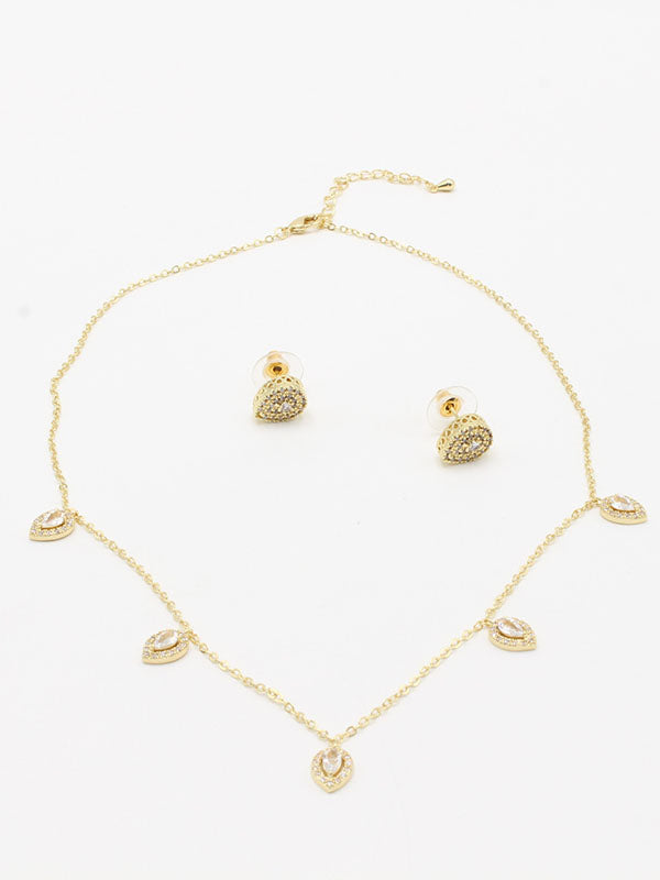 طقم تشوكر دمعه ناعم زركون اطقم jewel