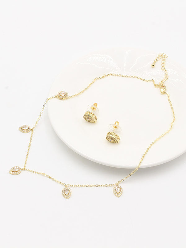 طقم تشوكر دمعه ناعم زركون اطقم jewel