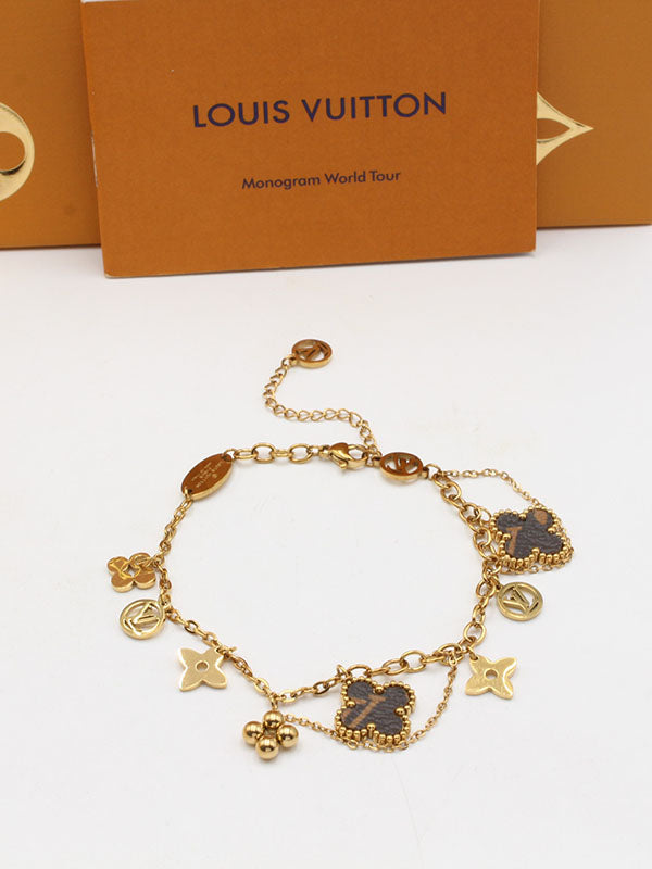 اساور لويس فيتون نيو براون فلاور لوقو اسواره louis vuitton ذهبي