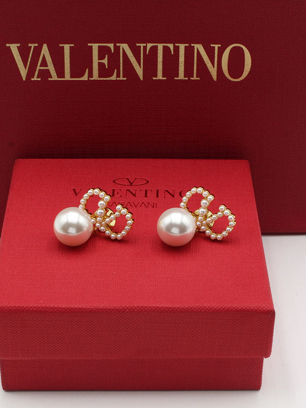 حلق فالنتينو لولو لوقو ذهبي حلق VALENTINO ذهبي