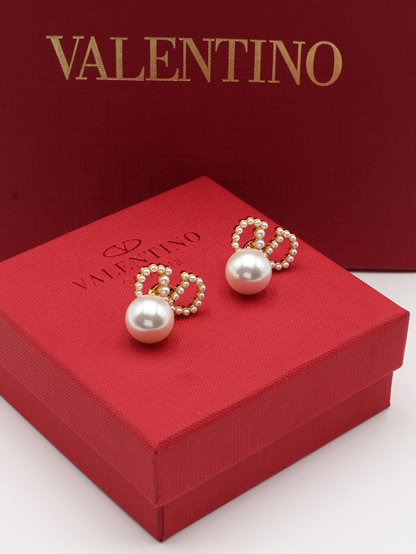 حلق فالنتينو لولو لوقو ذهبي حلق VALENTINO