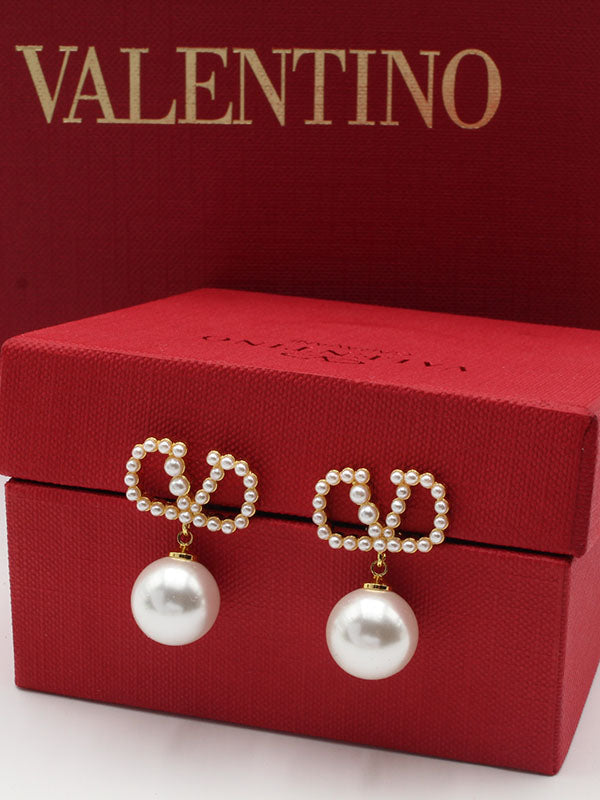 حلق فالنتينو لولو لوقو ذهبي حلق VALENTINO