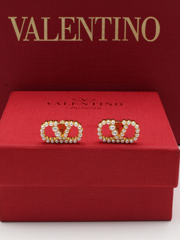 حلق فالنتينو ذهبي لولو لوقو حلق VALENTINO ذهبي