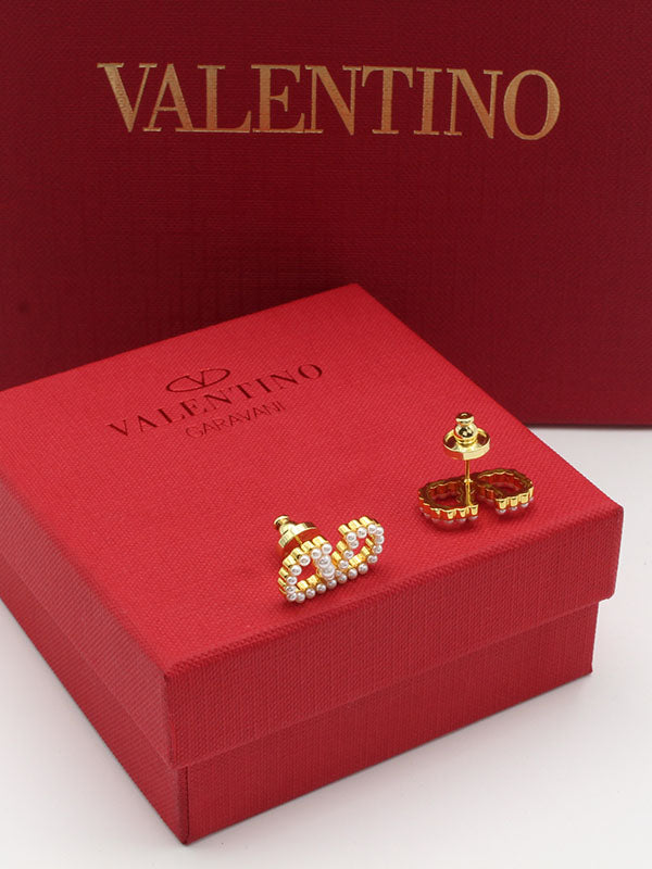 حلق فالنتينو ذهبي لولو لوقو حلق VALENTINO