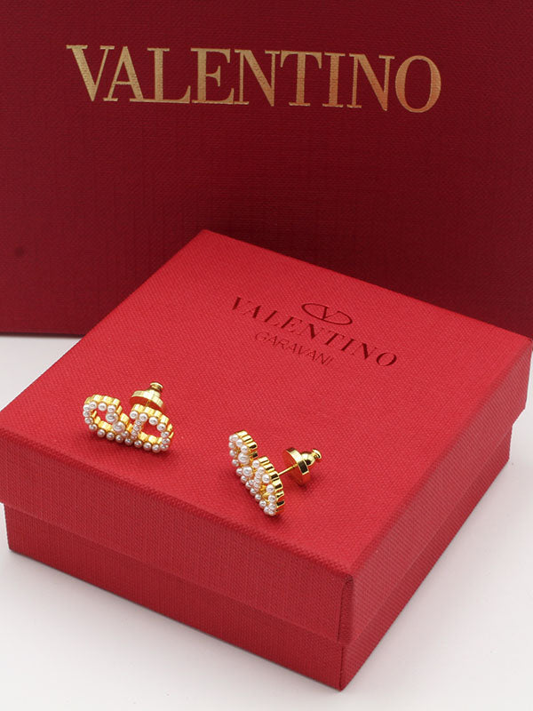حلق فالنتينو ذهبي لولو لوقو حلق VALENTINO