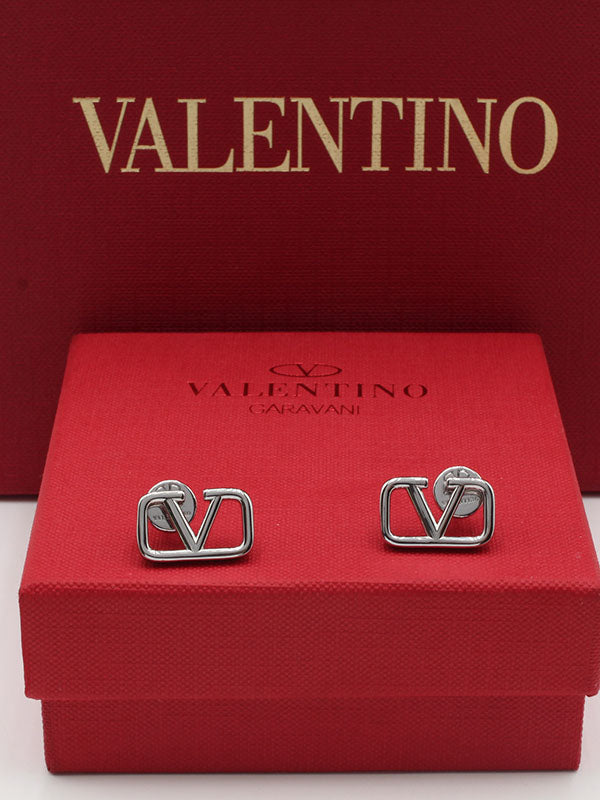 حلق فالنتينو ميتال وسط حلق VALENTINO فضي