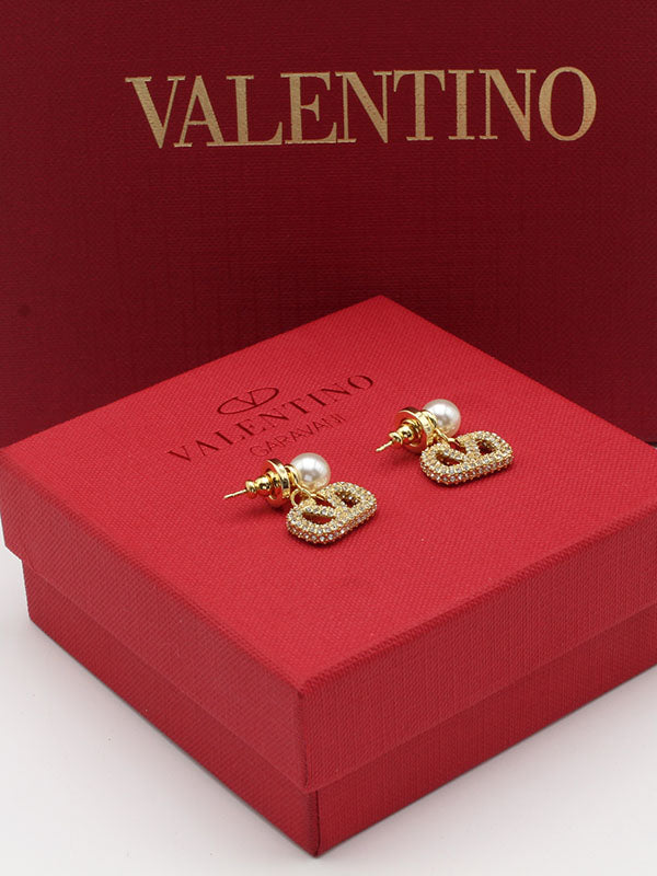 حلق فالنتينو لولو وكريستال حلق VALENTINO