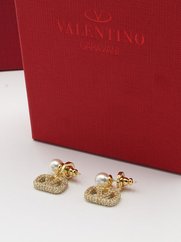 حلق فالنتينو لولو وكريستال حلق VALENTINO