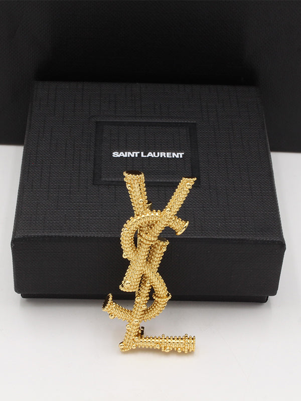 بروش ايف سان لوران انتيك بروش ysl ذهبي