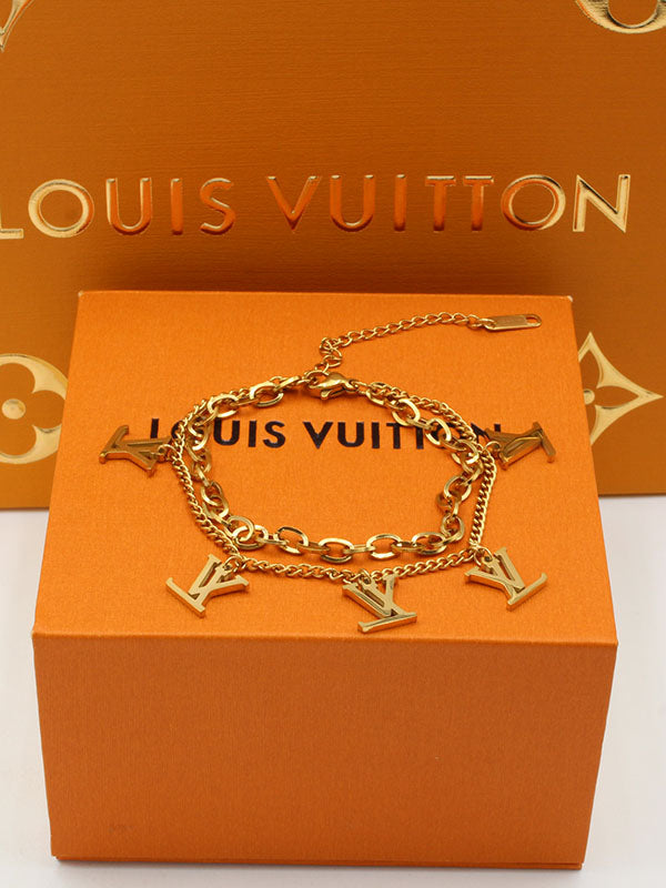 اساور لويس فيتون نيو دبل شاين لوقو اسواره louis vuitton ذهبي