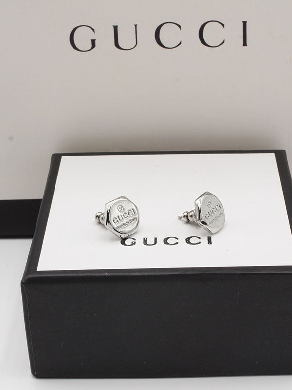حلق قوتشي ريبد لوقو حلق gucci فضي