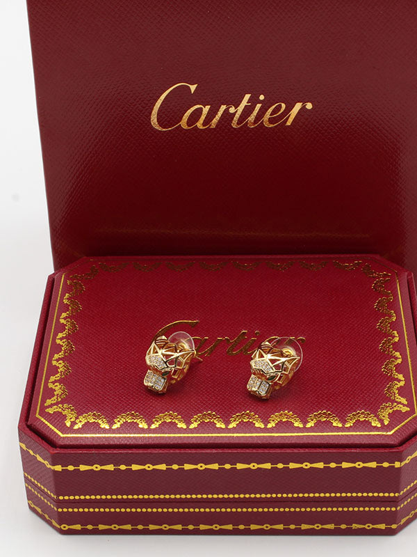 حلق كارتير فيس تايقر ناعم حلق CARTIER ذهبي