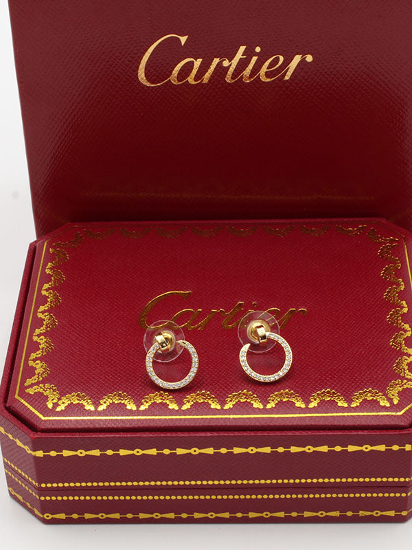 حلق كارتير مسمار ناعم حلق CARTIER ذهبي