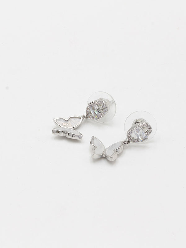 حلق فراشه شيل زركون حلق jewel