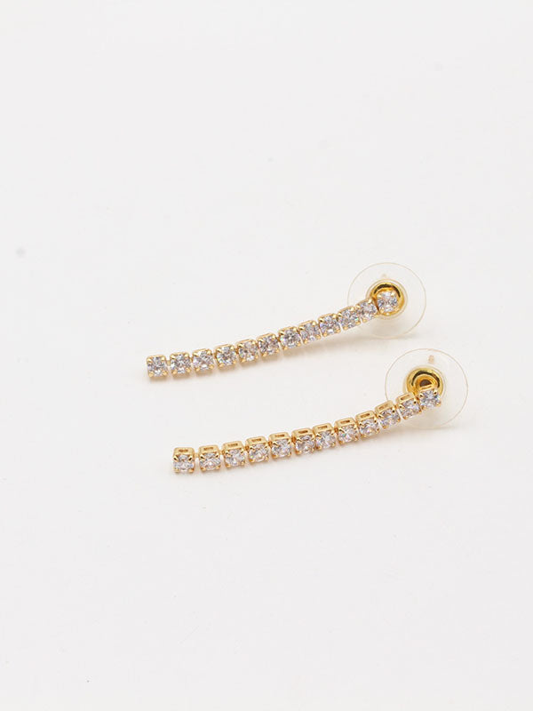 حلق تنس طويل زركون حلق Swarovski