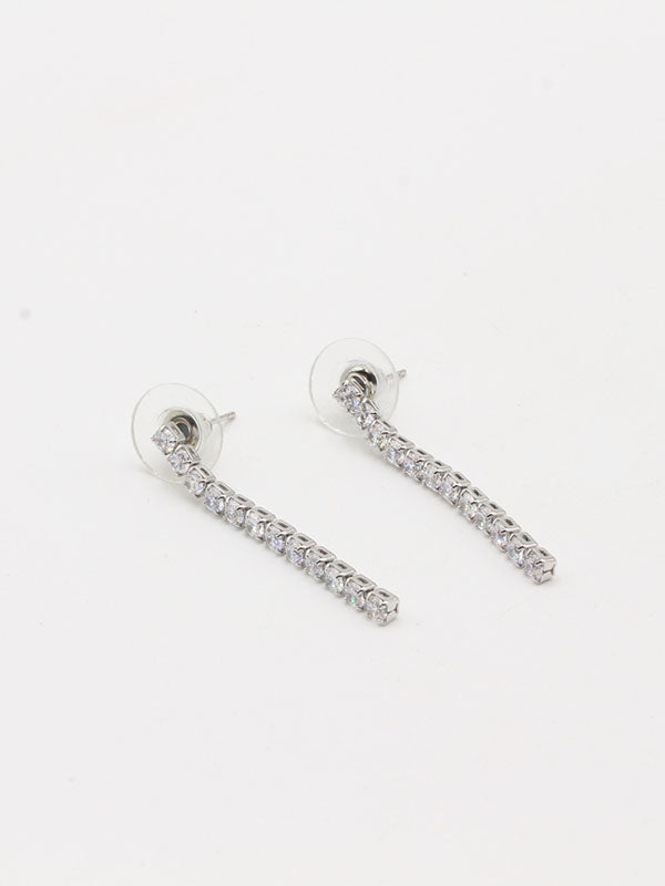 حلق تنس طويل زركون حلق Swarovski