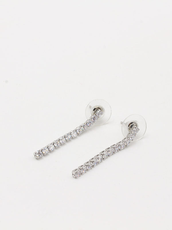 حلق تنس طويل زركون حلق Swarovski