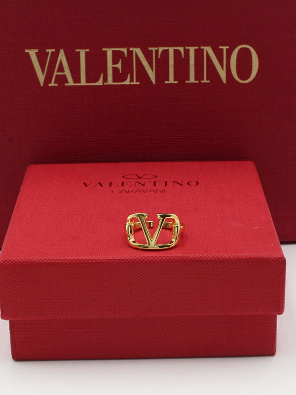 خاتم فالنتينو ذهبي لوقو خواتم VALENTINO ذهبي