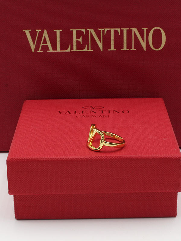 خاتم فالنتينو ذهبي لوقو خواتم VALENTINO