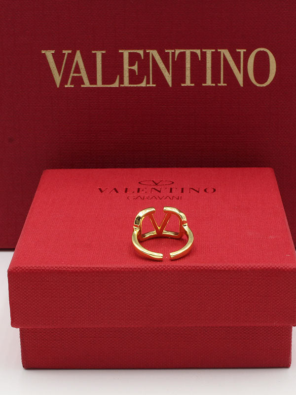 خاتم فالنتينو ذهبي لوقو خواتم VALENTINO