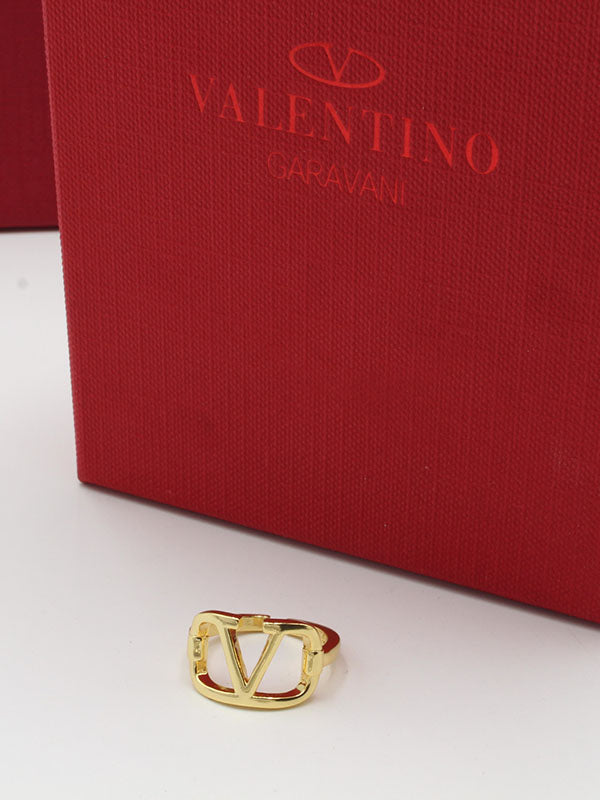 خاتم فالنتينو ذهبي لوقو خواتم VALENTINO