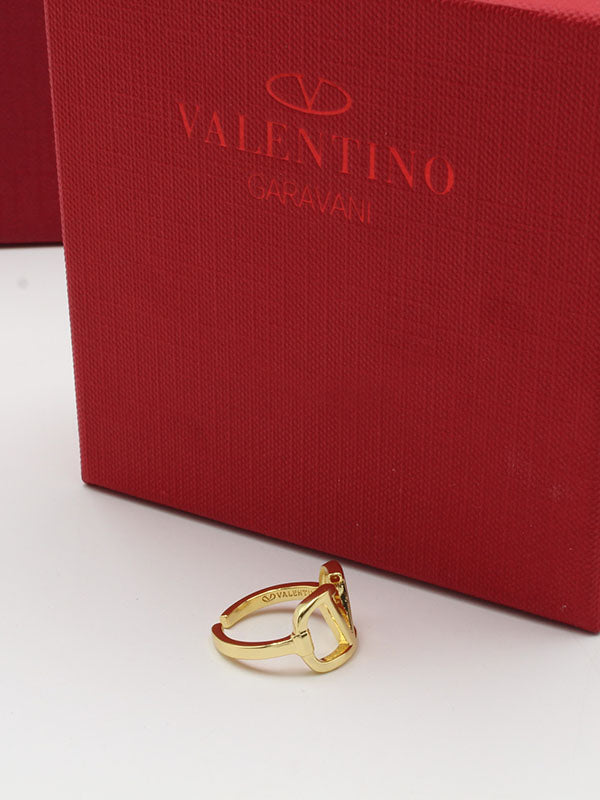 خاتم فالنتينو ذهبي لوقو خواتم VALENTINO