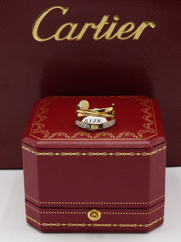 خاتم كارتير مسمار كرستال عريض خواتم CARTIER