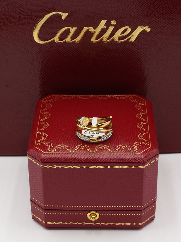خاتم كارتير مسمار كرستال عريض خواتم CARTIER