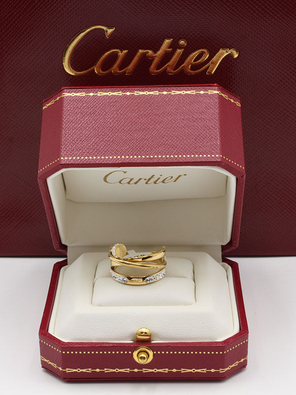 خاتم كارتير مسمار كرستال عريض خواتم CARTIER ذهبي 6