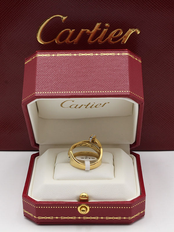 خاتم كارتير مسمار كرستال عريض خواتم CARTIER