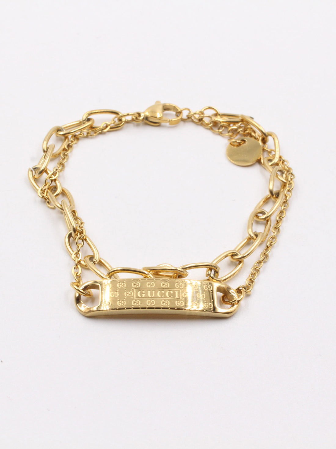 اسوارة قوتشي دبل شاين ذهبي لوقو اسواره gucci