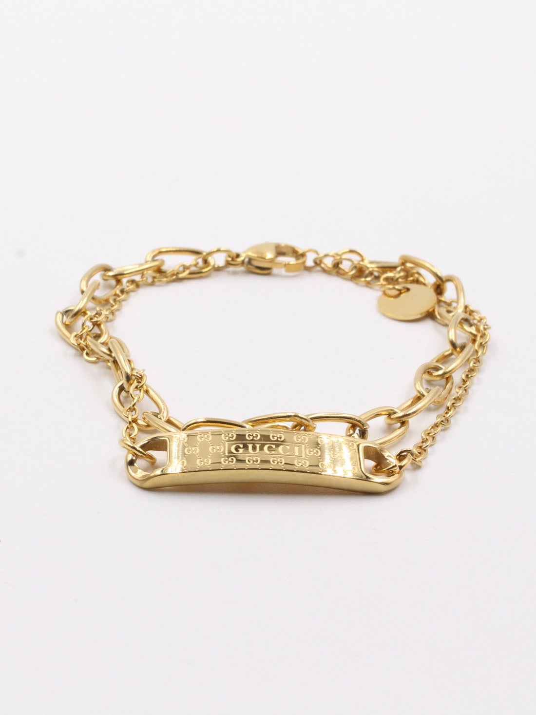 اسوارة قوتشي دبل شاين ذهبي لوقو اسواره gucci ذهبي