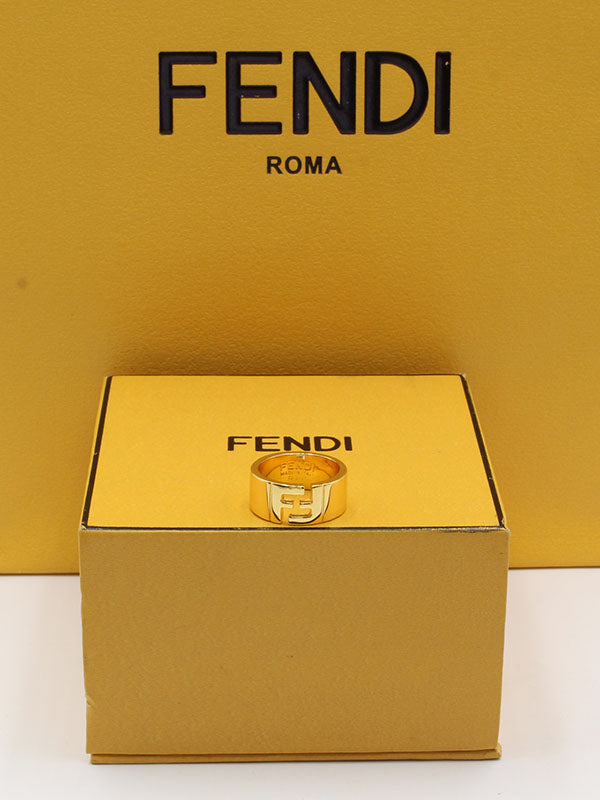 خاتم فندي عريض خواتم fendi
