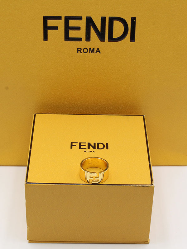 خاتم فندي عريض خواتم fendi