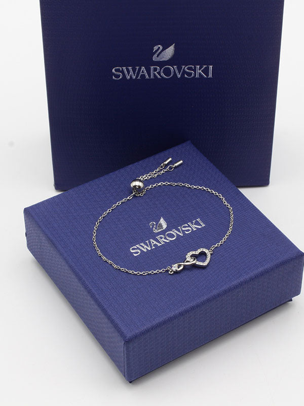 اسواره سواروفسكي قلب انفينتي اسواره Swarovski فضي