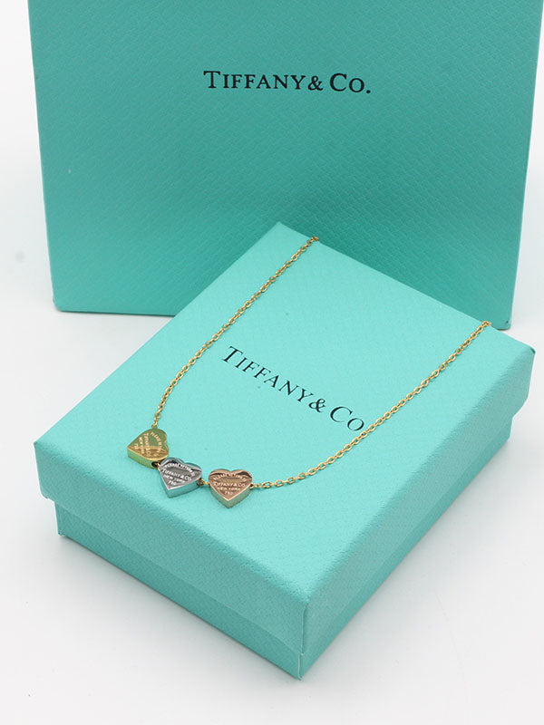 سلسال تيفاني قلوب ملون سلسال tiffany